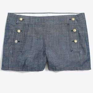 J. Crew Chambray 3" Sailor Shorts